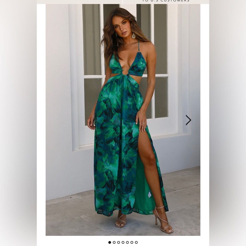Runaway the label green calista dress XS